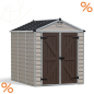 Preview: Palram-Canopia Gerätehaus SKYLIGHT 6x8 (185x229cm) Polycarbonat Tan (Beige/Braun)
