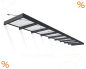Preview: Palram-Canopia Tür Vordach SOPHIA XL 9000 (845x140cm) Alu grau 4mm Acryl klar
