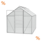 Preview: Vitavia Gewächshaus Venus 5000 BxTxH 195x257x197cm 5m² 6mm HKP Alu eloxiert