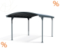 Preview: Palram-Canopia Carport VITORIA 5000 (291x501cm) Alu grau Polycarbonat grau