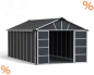 Preview: Palram-Canopia Gerätehaus YUKON 11x17.2 BxTxH 332x519x252cm + Boden WPC