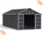 Preview: Palram-Canopia Gerätehaus YUKON 11x21.3 BxTxH 332x643x252cm + Boden WPC