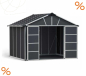 Preview: Palram-Canopia Gerätehaus YUKON 11x9 BxTxH 332x271x252cm 9m² + Boden WPC