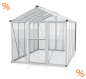 Preview: Vitavia Premium Gewächshaus Zeus 10000 BxT 258x391cm Glas ESG/HKP Alu eloxiert