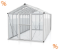 Preview: Vitavia Premium Gewächshaus Zeus 13800 BxT 258x540cm Glas ESG/HKP Alu eloxiert