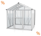 Preview: Vitavia Premium Gewächshaus Zeus 6200 BxT 258x242cm Glas ESG/HKP Alu eloxiert