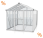 Preview: Vitavia Premium Gewächshaus Zeus 8100 BxT 258x316cm Glas ESG/HKP Alu eloxiert