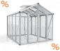 Preview: AKTION Vitavia Gewächshaus Zeus Comfort 8100 ESH/HKP 258x316cm eloxiert