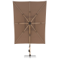 Preview: Doppler Premium Pendelschirm ALU WOOD XL ULTRA 400x300cm LED Greige