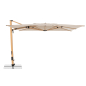Preview: Doppler Premium LED Pendelschirm ALU WOOD XL ULTRA 400x300cm Natur