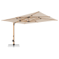 Preview: Doppler Premium LED Pendelschirm ALU WOOD XL ULTRA 400x300cm Natur