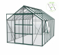 Preview: AKTION Vitavia Gewächshaus Jupiter 11500 257x445 ESG Glas Alu smaragd + 2 Dachlüfter gratis