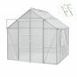 Preview: AKTION Vitavia Gewächshaus Jupiter 6700 6mm HKP 257x258 6,7m² Alu eloxiert + 2 Dachlüfter gratis