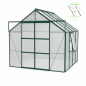 Preview: AKTION Vitavia Gewächshaus Jupiter 6700 6mm HKP 257x258 Alu smaragd + 2 Dachlüfter gratis