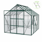 Preview: AKTION Vitavia Gewächshaus Jupiter 8300 257x321 ESG Glas Alu smaragd + 2 Dachlüfter gratis