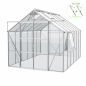 Preview: AKTION Vitavia Gewächshaus Jupiter 9900 257x383 ESG Glas Alu eloxiert + 2 Dachlüfter gratis