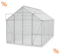 Preview: Vitavia Gewächshaus Uranus 11500 BxTxH 257x445x248cm 4mm HKP 11,5m² Alu eloxiert