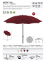 Preview: Doppler Sonnenschirm ACTIVE Green Edition 210cm knickbar Bordeaux + Schutzhülle
