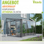 Preview: Vitavia Anlehngewächshaus Athena 7000 ESG/HKP TxB 266x271cm 7m² Alu anthrazit