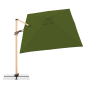 Preview: Doppler Pendelschirm ALU WOOD AX Ultra 220x300cm Kiwi Grün + Ständer