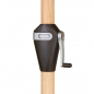 Preview: Doppler Kurbelschirm ALU WOOD Ultra 350cm Mast 48mm Holzoptik Greige