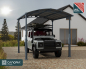 Preview: Palram-Canopia Alu Carport Arcadia ALPIN 4300 grau Polycarbonat BxT 359x435cm