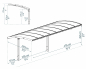 Preview: Palram-Canopia Alu Carport Arizona Breeze 5000 grau BxL 289x495cm Polycarbonat