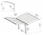 Preview: Palram-Canopia Alu Carport Arizona Double Wave Wings/Arch 5,8x5 Polycarbonat gewellt