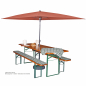 Preview: Doppler Sonnenschirm Sunline Waterproof 230x190cm Balkon Knicker PES Terracotta