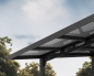 Preview: Palram-Canopia Doppel Carport SYDNEY APEX 6x6 Alu schwarz - gewelltes Polycarbonat solargrau