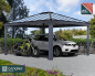 Preview: Palram-Canopia Carport COLORADO 4.3x4.8 (422x483cm) Alu grau 6mm Polycarbonat grau