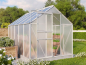 Preview: SET Vitavia Gewächshaus Comet 6200 4mm HKP 195x321cm eloxiert + Fundamentsrahmen