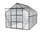 Preview: Vitavia Gewächshaus Diana 11500 ESG Glas BxTxH 264x445x255cm 11,5m² Alu schwarz