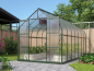 Preview: SET Vitavia Gewächshaus Diana 11500 4mm HKP 264x445 smaragd + Fundamentsrahmen