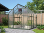 Preview: SET Vitavia Gewächshaus Diana 6700 4mm HKP 264x258cm smaragd + Fundamentsrahmen