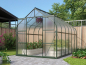 Preview: SET Vitavia Gewächshaus Diana 9900 4mm HKP 264x383cm smaragd + Fundamentsrahmen