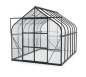 Preview: SET Vitavia Gewächshaus Diana 11500 ESG BxT 264x445cm schwarz + Fundamentsrahmen