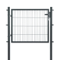 Preview: Elmar Jung Einzeltor Premium HxB 80x120cm eckige Pfosten 60/60 anthrazit