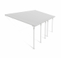 Preview: Palram-Canopia Terrassenüberdachung Feria 3x7 weiß TxB 295x730cm 8mm HKP