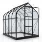 Preview: SET Vitavia Gewächshaus Orion 5000 ESG Glas 202x257cm schwarz + Fundamentsrahmen