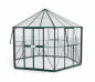 Preview: Vitavia Gewächshaus Pavillon Hera 9000 ESG/HKP 3/6mm 383x329cm 9m² Alu smaragd