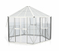 Preview: Vitavia Gewächshaus Pavillon Hera 9000 ESG/HKP 3/6mm 383x329cm 9m² Alu weiss