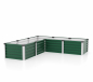 Preview: Vitavia Hochbeet Linus IN&OUT 401 M BxLxH 185x185x40cm Eckig seegras/alu
