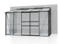 Preview: Vitavia Anlehngewächshaus Ida 6500 BxT 324x201cm 6,5m² ESG/HKP Alu schwarz