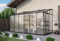 Preview: Vitavia Anlehngewächshaus Ida 7800 BxT 387x201cm 7,8m² 4mm HKP Alu schwarz