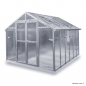 Preview: Vario Stahl Gewächshaus Junior 4 Nörpelglas 4mm BxT 249x406cm 10m² verzinkt