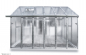 Preview: Vario Stahl Gewächshaus Kärnten 5 Nörpelglas 4mm BxT 276x505cm 13,9m² verzinkt