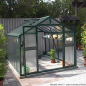Preview: Vario Stahl Gewächshaus Junior 5 Nörpelglas 4mm BxT 249x505cm 12,5m² Anthrazit