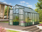 Preview: AKTION Vitavia Gewächshaus Jupiter 11500 257x445 HKP 6mm Alu smaragd + 2 Dachlüfter