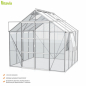 Preview: Vitavia Gewächshaus Jupiter 6700 BxTxH 257x258x248cm ESG Glas 6,7m² Alu eloxiert